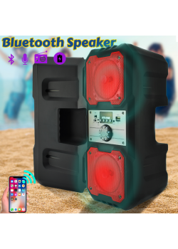 DAGTUL Karaoke Speaker With Mic Hottest selling round shape built in rechargeable battery zqs4210 home system audio portable bt speaker 20 W Bluetooth Laptop/Desktop Speaker,KTS